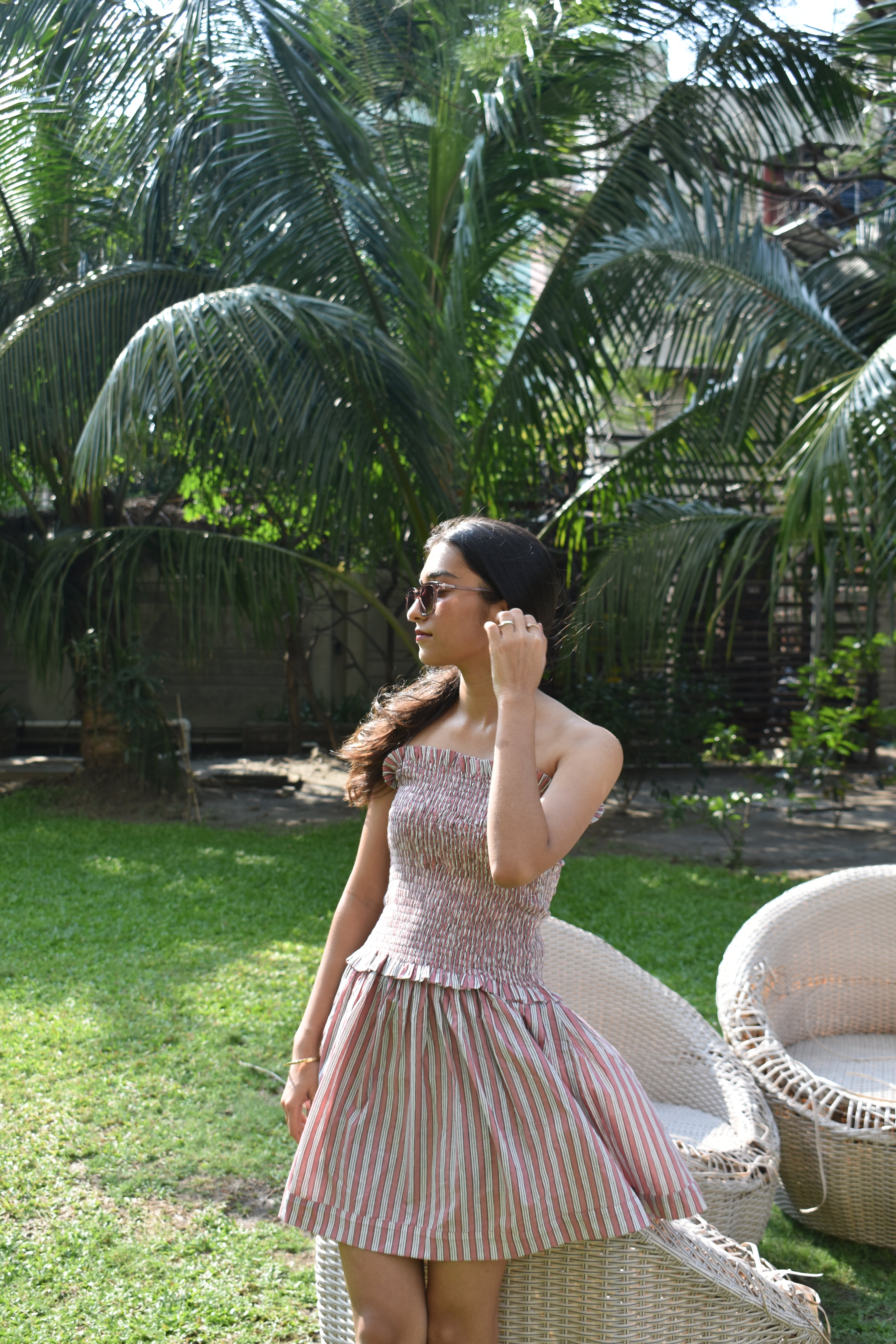 Rosé Stripe Dress