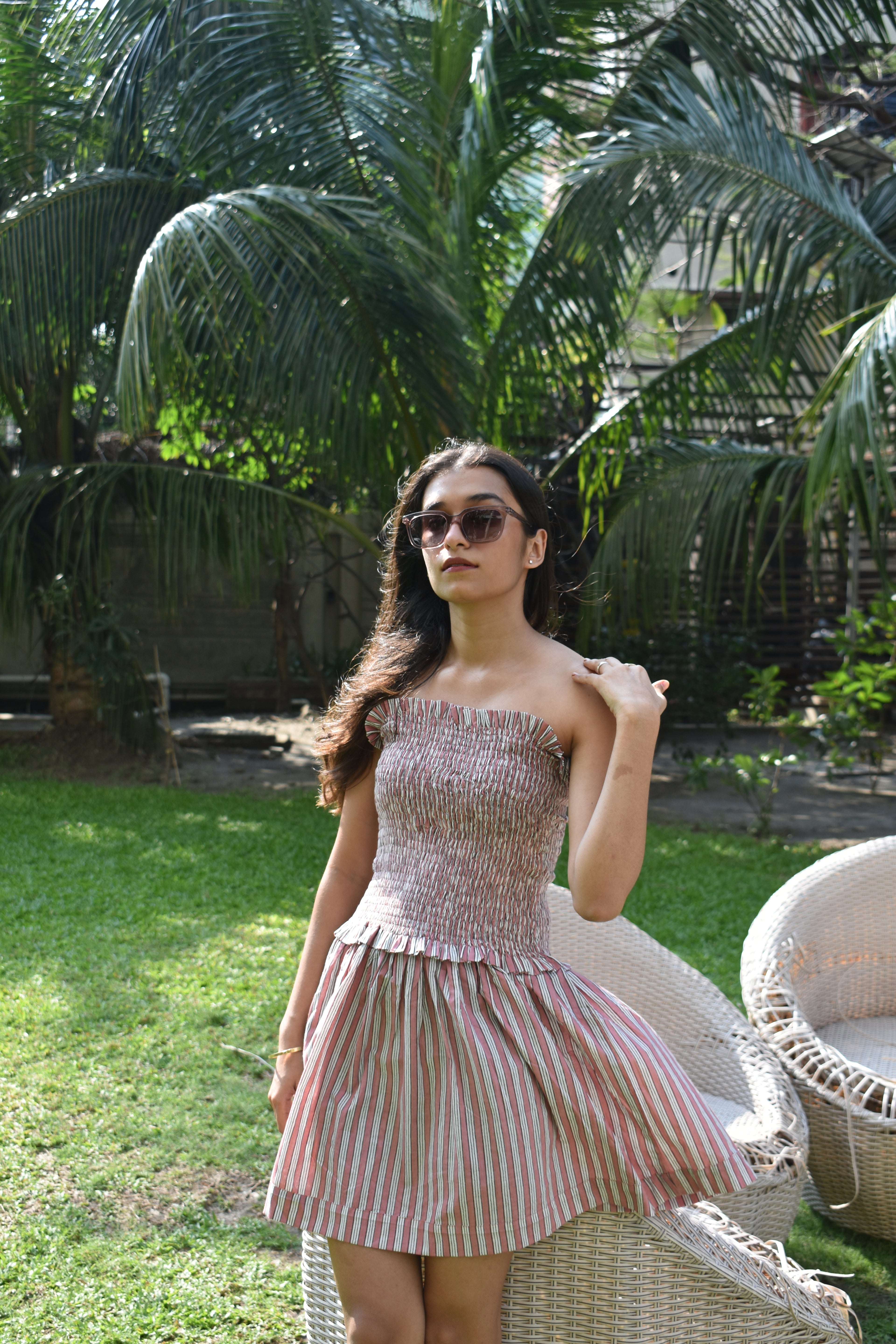 Rosé Stripe Dress