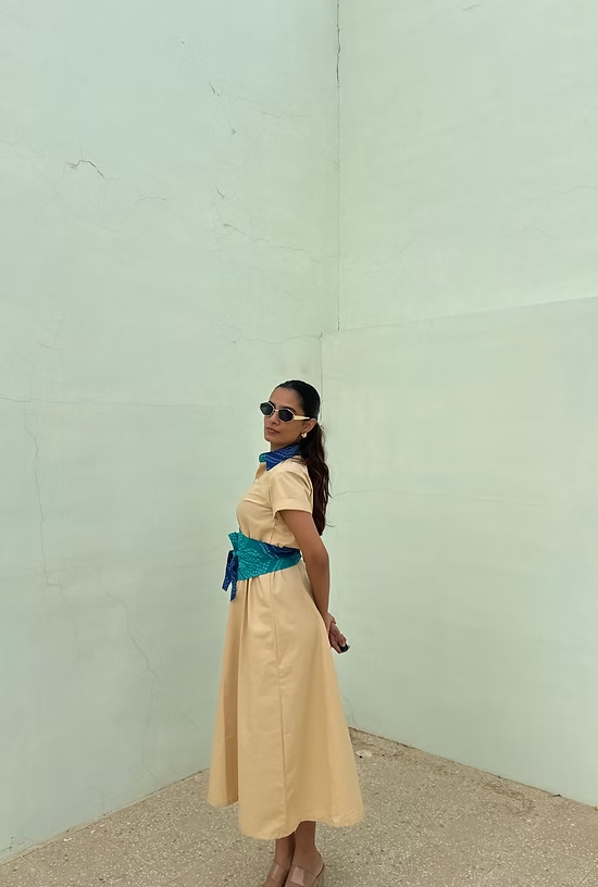 Bandhani Belt Dress